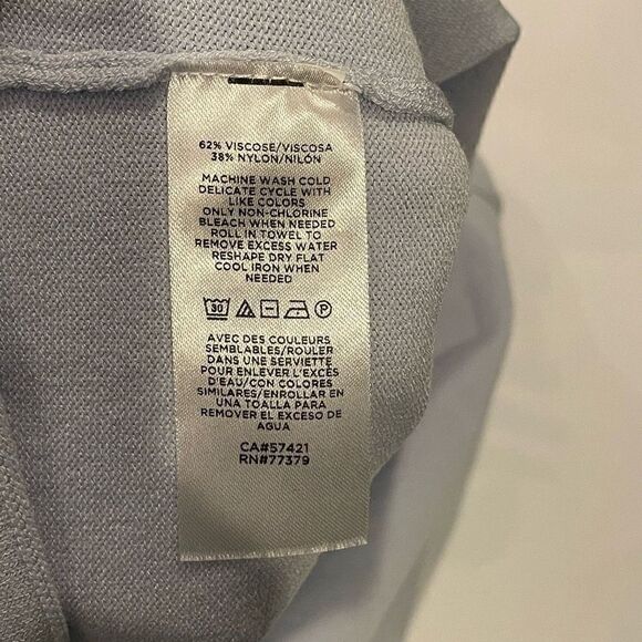 Ann Taylor New Mock Turtleneck Shell Top Blue Seasonless Layering Small - Picture 8 of 10